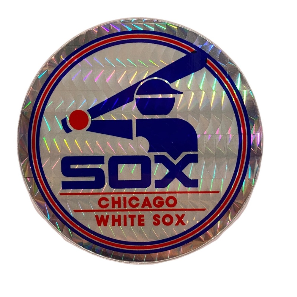 Vintage 1990s Chicago White Sox Holographic‎ Sticker Baseball Fan Souvenir